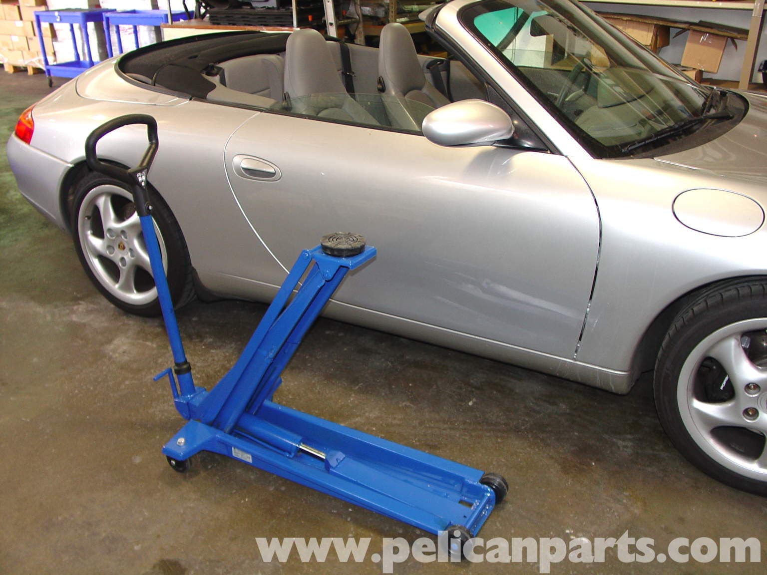 Figure 5: The DK13HLQ from AC Hydraulics — the author's recommended floor jack. With a minimum height of only 80mm (3.1 inches) and a high lift of 735mm (29 inches), it works well for lowered Porsches.